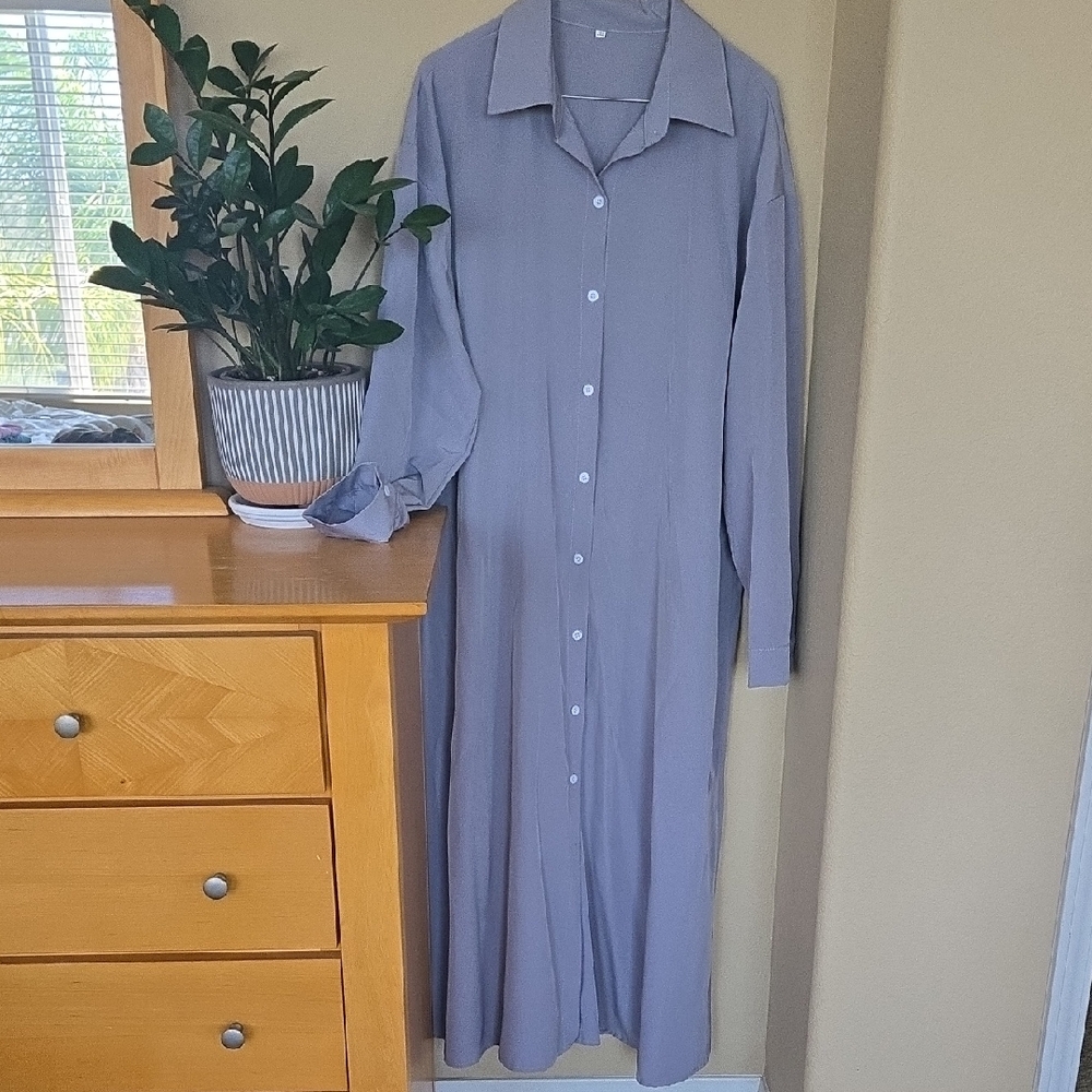 Elegant Gray Women's Dress
